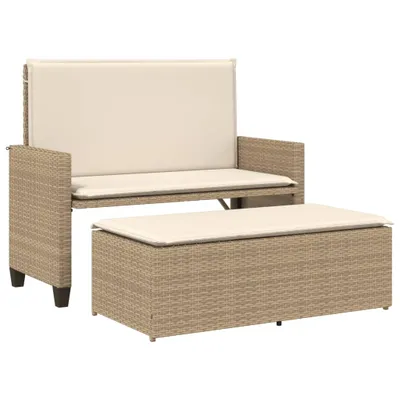 Produktbild von VidaXL 368411, Cremefarben, Rattan, Stahl, 110 kg, Erwachsene & Kinder, 1080 mm, 550 mm