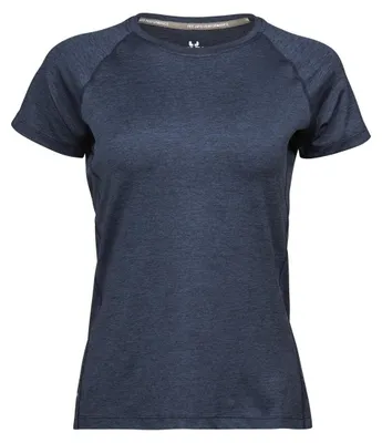 Produktbild von Tee Jays Damen Cool Dry T-Shirt, Kurzarm FK917 (XL) (Marineblau meliert)