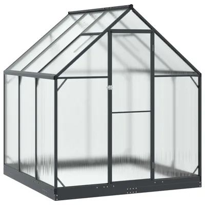 Produktbild von Garten Gewächshaus mit Tür Anthrazit 183,5 x 183,5 x 207 cm