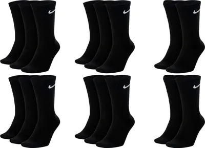 Produktbild von 8 Paar Nike Everyday Lightweight Crew SX7676 Tennis Socke - Farbe: Schwarz - Größe: 38-42