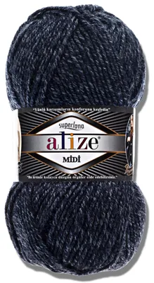 Zdjęcie produktu dla Alize 1x 100 g wełna Superlana Midi, jednolita, szydełkowanie, dzierganie (805)