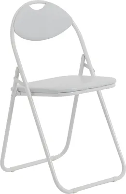 Produktbild von Harbour Housewares Gepolsterter Klappstuhl – 44 cm – Weiß/Weiß