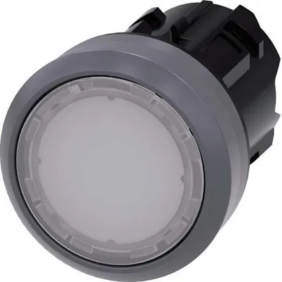 Produktbild von Siemens 3SU10310AB600AA0 Drucktaster beleuchtet 22mm rund weiß Druckknopf