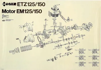 Image de Dessin explosé du moteur EZ150
