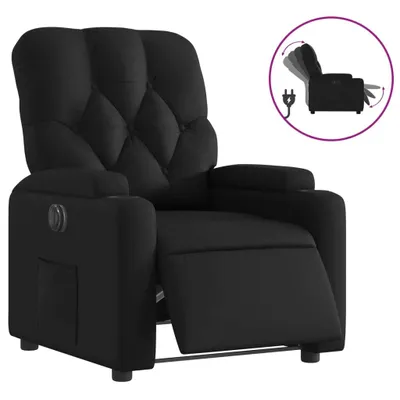 Produktbild von vidaXL Relaxsessel Elektrisch Schwarz Kunstleder