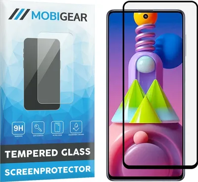 Produktbild von Mobigear Premium  Samsung Galaxy M51 Panzerglas Gehärtetes Glas Displayschutz - Hüllenfreundlich - Schwarz
