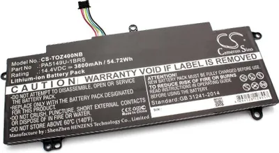 Produktbild von vhbw Akku kompatibel mit Toshiba Tecra Z40-A-112, Z40-A-10T, Z40-A-10K, Z40-A-110, Z40-A-10X, Z40-A-119, Z40-A-11C Notebook (3800 mAh, 14,4 V, Li-Ion)