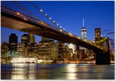 Produktbild von Tulup® Leinwandbild - 100x70 cm - Wandkunst - Drucke auf Leinwand - Leinwanddruck - Sehenswürdigkeiten & Architektur - Blau - Manhattan New York