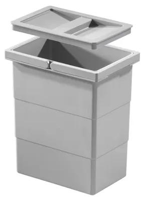 Immagine prodotto di Cestino interno Hailo 1102439 grigio chiaro 7 L 226 x 156 x 255 mm con coperchio