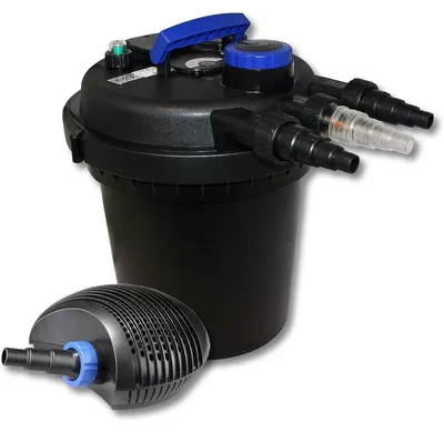 Immagine prodotto di Filtro per laghetto set - Filtro a pressione - UVC 11 W - Pompa 10 W - Fino a 3000 l