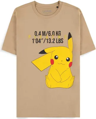 Produktbild von Pokémon - Pikachu Short Sleeved T-shirt (Beige) - XL