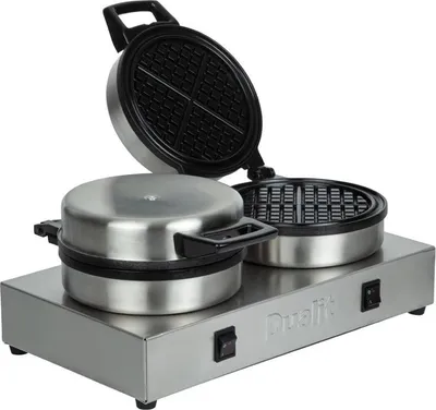 Zdjęcie produktu dla Podwójna gofrownica Dualit model 74002 - powłoka nieprzywierająca, 230 V, 1,6 kW