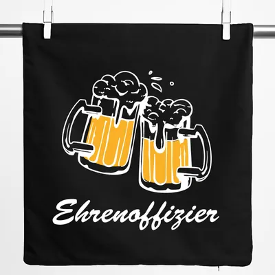 Produktbild von Huuraa Kissenbezug Ehrenoffizier Schützenfest 40x40cm Black Baumwolle Dekokissenbezug Geschenkidee