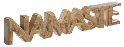 Dekofigur aus Mangoholz "Namaste" 56 cm