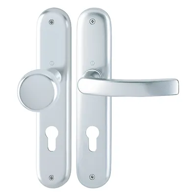 Produktbild von Hoppe Luxembourg Langschildgarnitur F1 Aluminium Natur 199/273P, WG Wechselgarnitur