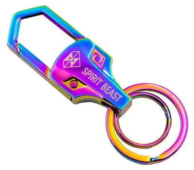 Produktbild von Schlüsselanhänger, robust – Schlüsselanhänger für Auto/Motorrad – Schlüsselanhänger mit 2 Ringen – Zinklegierung/Edelstahl – 24 x 86 mm – Korrosionsbeständig – Autoschlüsselanhänger