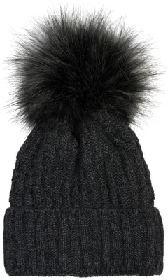 Produktbild von styleBREAKER Uni warme Strick Bommelmütze mit Flecht Muster und Fleece Futter, Winter Fellbommel Mütze 04024171