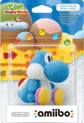 Produktbild von amiibo Woll-Yoshi Hellblau