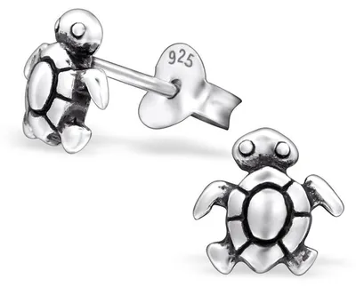 Produktbild von Ohrstecker Silber Baby Schildkröte klein