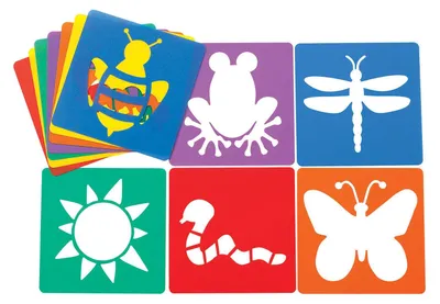 Immagine prodotto di Set di sagome da giardino Colorations - sagome riutilizzabili in plastica, 12 pezzi
