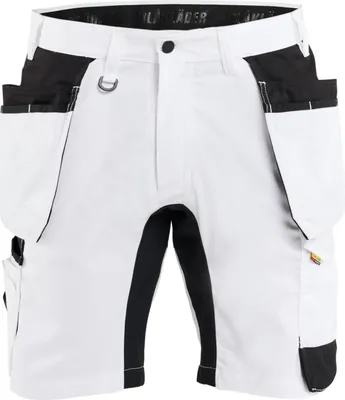 Produktbild von Blakläder Maler Shorts Stretch 1772, Farbe:Weiß/Schwarz, Größe:C52