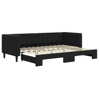 Obrázok produktu pre vidaXL Rozkladacia posteľ Black 80x200 cm Velvet