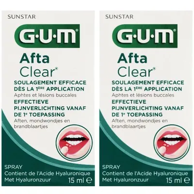 Immagine prodotto di GUM AftaClear Spray – per afte – senza alcool – 2×15 ml