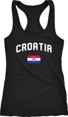 Produktbild von Damen Tanktop Kroatien Croatia Hrvatska WM Fußball Weltmeisterschaft 2018 World Cup Fan-Shirt Moonworks® schwarz M