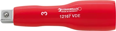 Produktbild von STAHLWILLE 12167 VDE-6, Einzelner Artikel, Schraubenschlüssel-Endstück, Stahl, Chrom, 6 mm, 178 mm