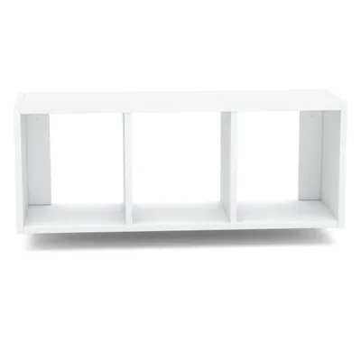 Zdjęcie produktu dla STIV Meble | Regał 88,2x31,8x35,2 cm Biały Mat | 3 półki | Do zawieszenia i postawienia | Pion/Poziom