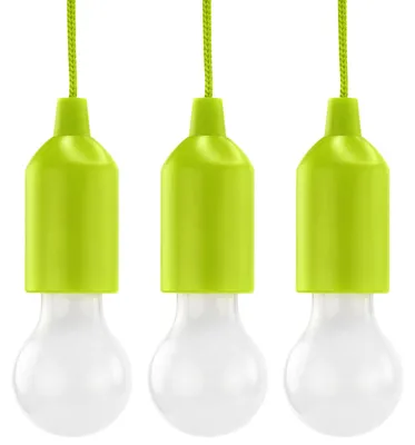 Produktbild von 3 x LED Gartenleuchte HyCell Pull-Light Set grün + 9x AAA Batterie, warmweiß