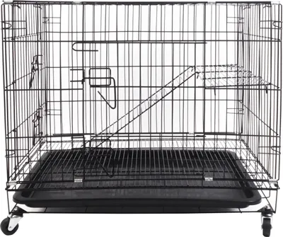 Produktbild von Aga Kleintierkäfig 76x50x59 cm Metallkäfig für kleine Haustiere, Hamsterkäfig, Mäusekäfig, Nagerkäfig, Rattenkäfig