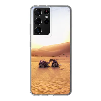 Produktbild von MuchoWow® Handyhülle Schutzhülle Hülle für Samsung Galaxy S21 Ultra Kamel - Wüste - Sand Silikon Softcase Handy Hülle - Mobiltelefon