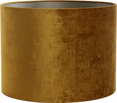 Produktbild von Lampenschirm Zylinder in Velours Gold für Tischleuchte Standlampe Hängelampe 20-20-15