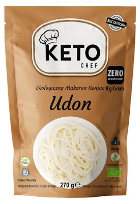 MAKARON (KONJAC) UDON BEZGLUTENOWY BIO 270 g (200 g) - KETO CHEF