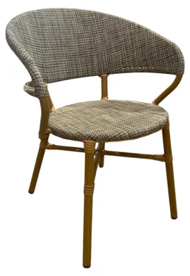 Image de Fauteuil de terrasse en ROTIN SYNTHETIQUE Beige pour Exterieur