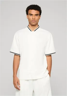 Obrázek produktu pro Pánská košile Urban Classics Interlock Baseball Shirt offwhite - 3XL
