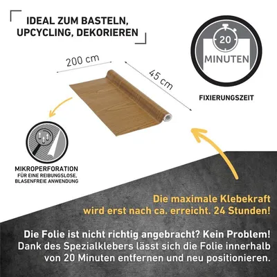 Produktbild von Perfect Fix® Klebefolie Eiche körnig - 45x200cm