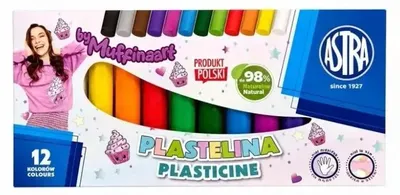 Image de Pâte à modeler Plastelina Muffinaart, boîte de 12 couleurs, marque ASTRA - Articles de papeterie ASTRA