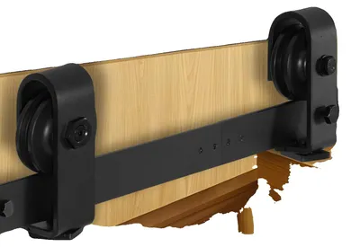 Produktbild von VEVOR Bi-Folding Schiebetürbeschläge Schienenkit, 60" Obermontageschienenkit, Gleitet Sanft & Leise, Schwerlast, Einfach Zu Installieren, Geeignet Für Vier 14" Schrank Vorratsraum Wäschetüren (Nicht Enthalten), 3-Section Track-a, Einzelner Track Doppeltür-b