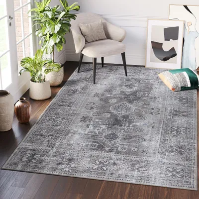Produktbild von Tapiso Teppich DUBAI Vintage-Design mit Used-Look, pflegeleicht für Wohnzimmer, Schlafzimmer 150 x 210 cm
