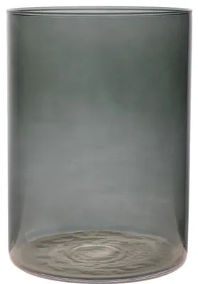 Produktbild von Blumenvase Neville - dunkelgrau transparent - Glas - 18 x 25 cm - Zylinderform