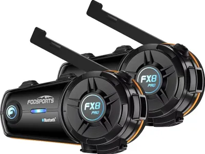 Obrázek produktu pro Bluetooth interkom pro motocyklové přilby, dosah 2000 m, duální Bluetooth čipy, redukce šumu