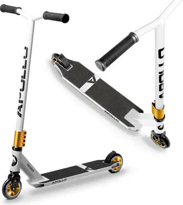 Immagine prodotto di Apollo Stunt Scooter STAR PRO | Cuscinetti a Sfera ABEC 9 | Ruote inPoliuretanoda 100 mm | Monopattino da Trick per Adulti e Bambini | bianco/oro