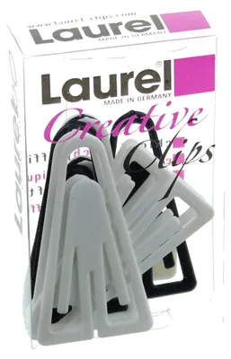Produktbild von Büroklammern Plastiklips 60mm VE=10 Stück schwarz/weiß