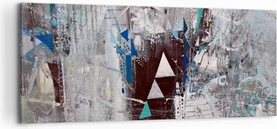 Produktbild von Bild auf Leinwand - Leinwandbild - Abstraktion modern - 100x40cm - Wand Bild - Wanddeko - Leinwanddruck - Bilder - Kunstdruck - Wanddekoration - Leinwand bilder - Wandkunst - AB100x40-4006