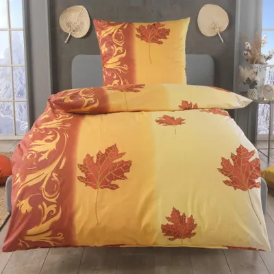 Produktbild von Dreamhome Baumwoll-Bettwäsche 2-teilig, 155 × 220 + 80 × 80 cm, Design 6