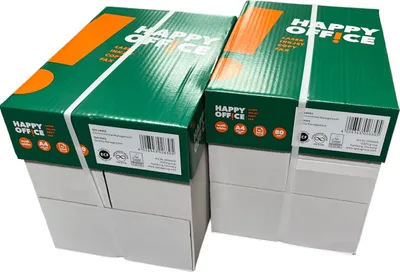 Produktbild von Happy Office Kopierpapier DIN A4 Drucker 5000 Blatt weiß ohne Linien 80g/qm