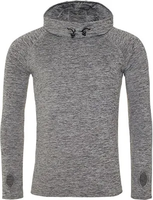 Produktbild von Just Cool JC037 | Herren Cool Cowl Neck Top - Farbe: Grey Melange - Größe: L