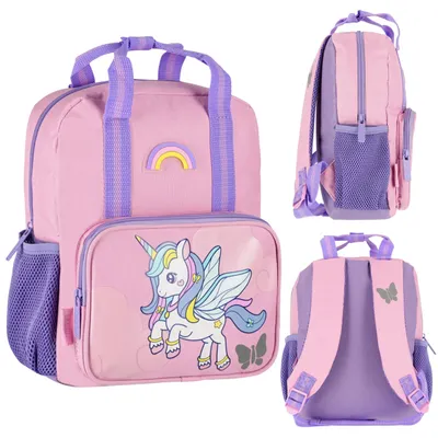 Produktbild von Unicorn Kindergarten Rucksack für Mädchen, rosa 26x23x9 cm